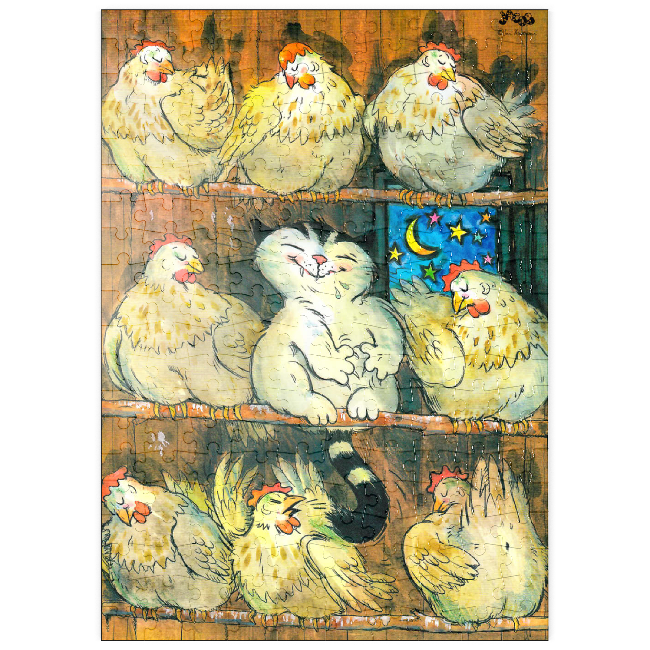 Puzzle Jacob - Today I go to sleep with the chickens!