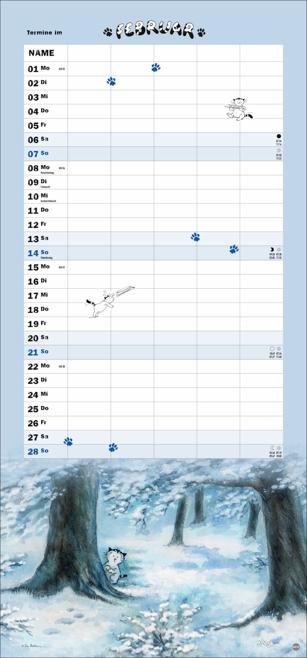 Kalender Kater Jacob Familienplaner 2027