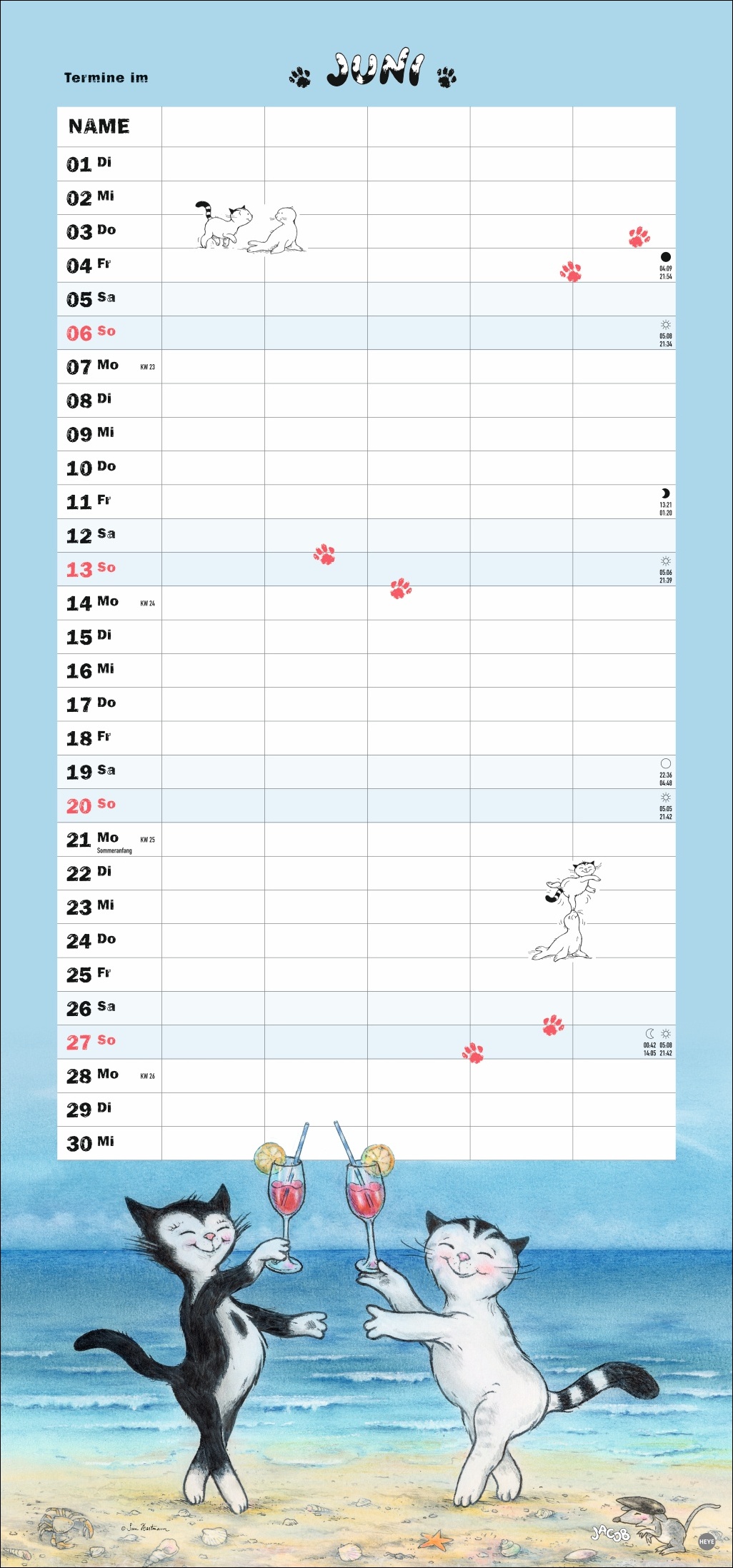 Kalender Kater Jacob Familienplaner 2027