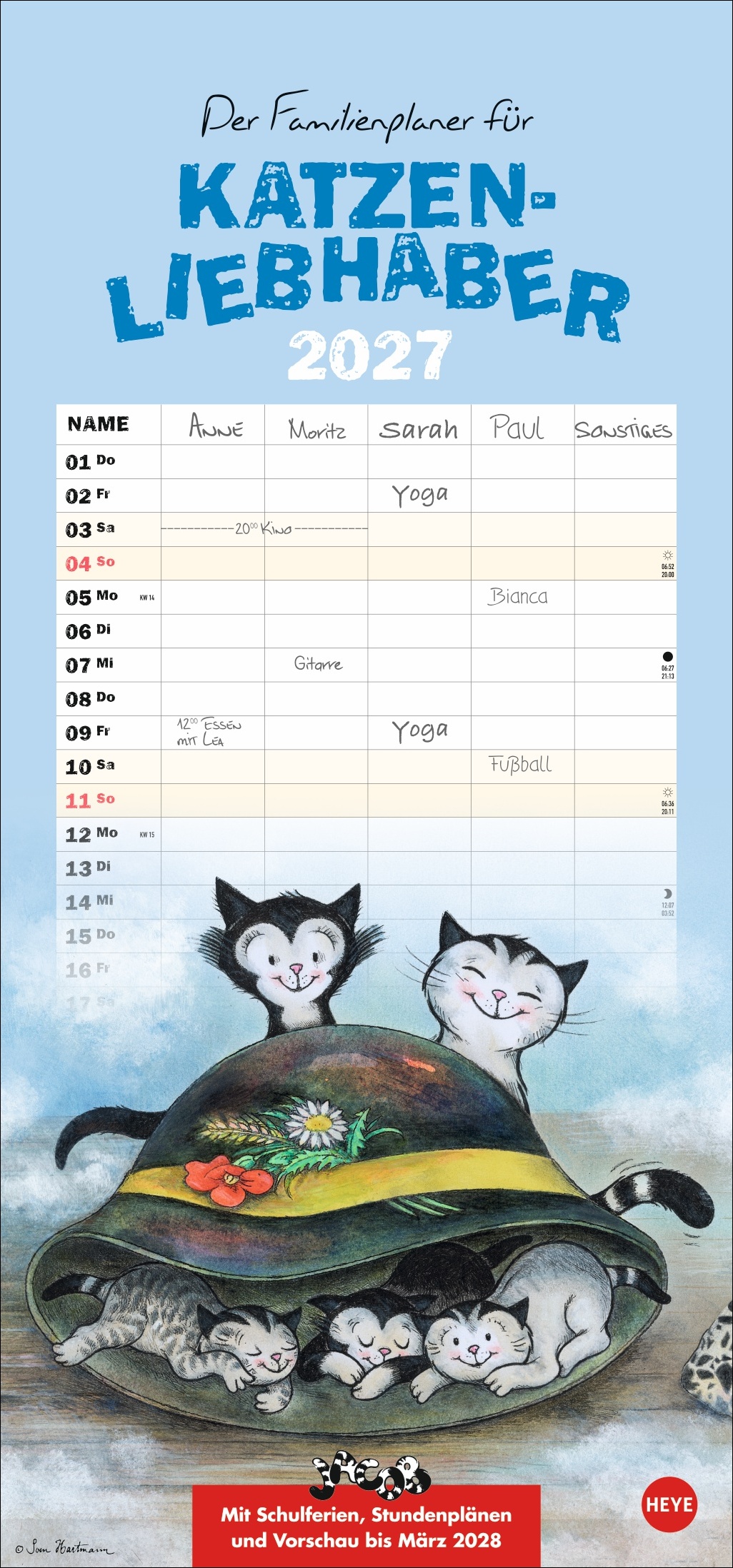 Kalender Kater Jacob Familienplaner 2027