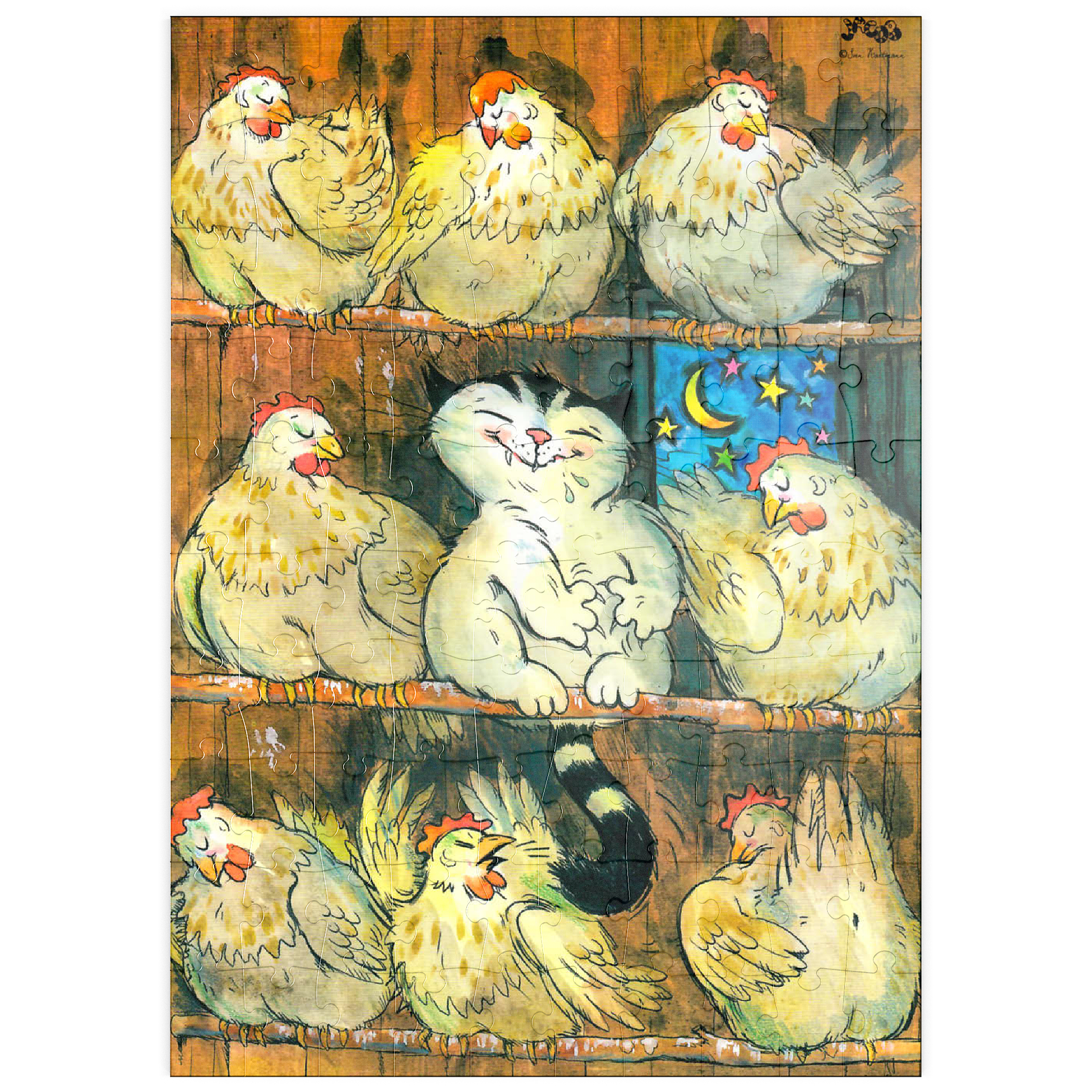 Puzzle Jacob - Today I go to sleep with the chickens!